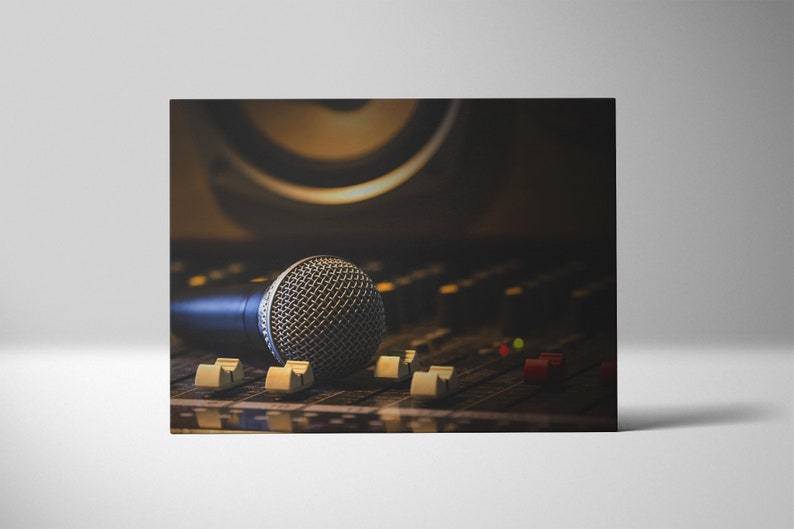 Microphone Canvas Print Music Wall Art Radio Canvas Art Etsy