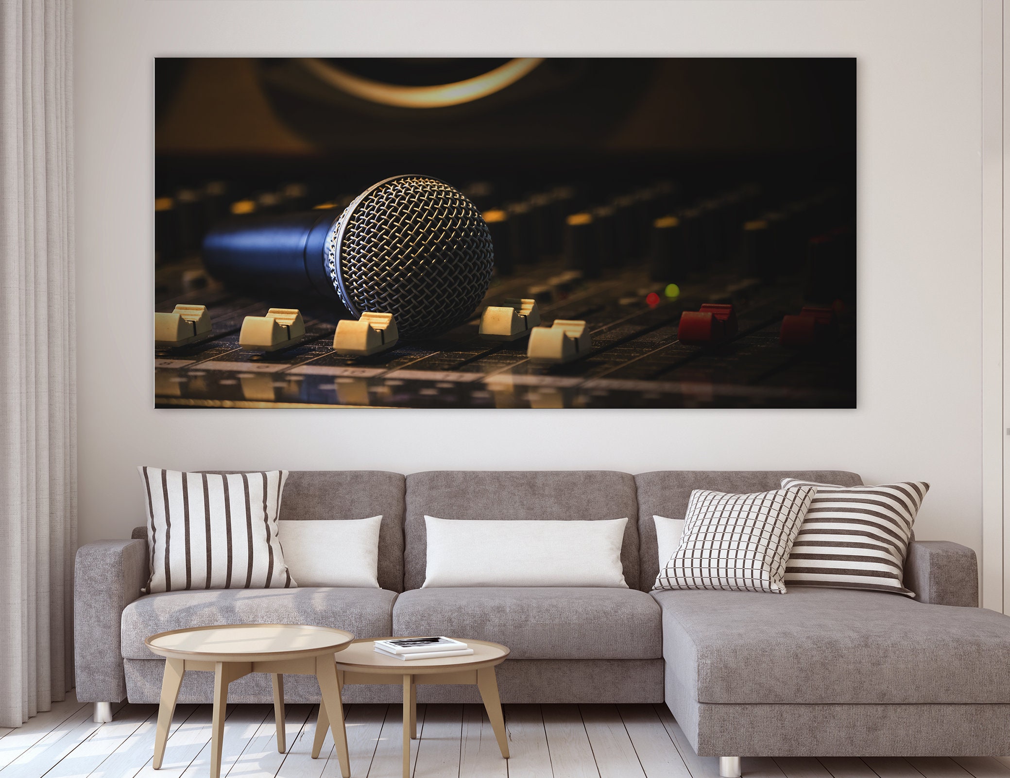 Microphone Canvas Print Music Wall Art Radio Canvas Art Etsy