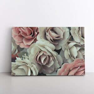 Flowers 3 Panels Canvas Wall Art | Pink Floral Print | Colorful Wall Art | Watercolor Painting Art | Large Abstract Art | Modern Home Decor