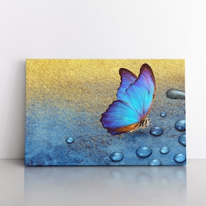 Butterfly Wall Art Large Minimalist Canvas Wall Art Home Decor Abstract Modern Texture Contemporary Print Original Colorful Background Art