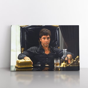 Scarface Wall Art | Scarface Movie Scene | Canvas Wall Art | Home Decor | Abstract Art | Texture Original Painting | Colorful Wall Art