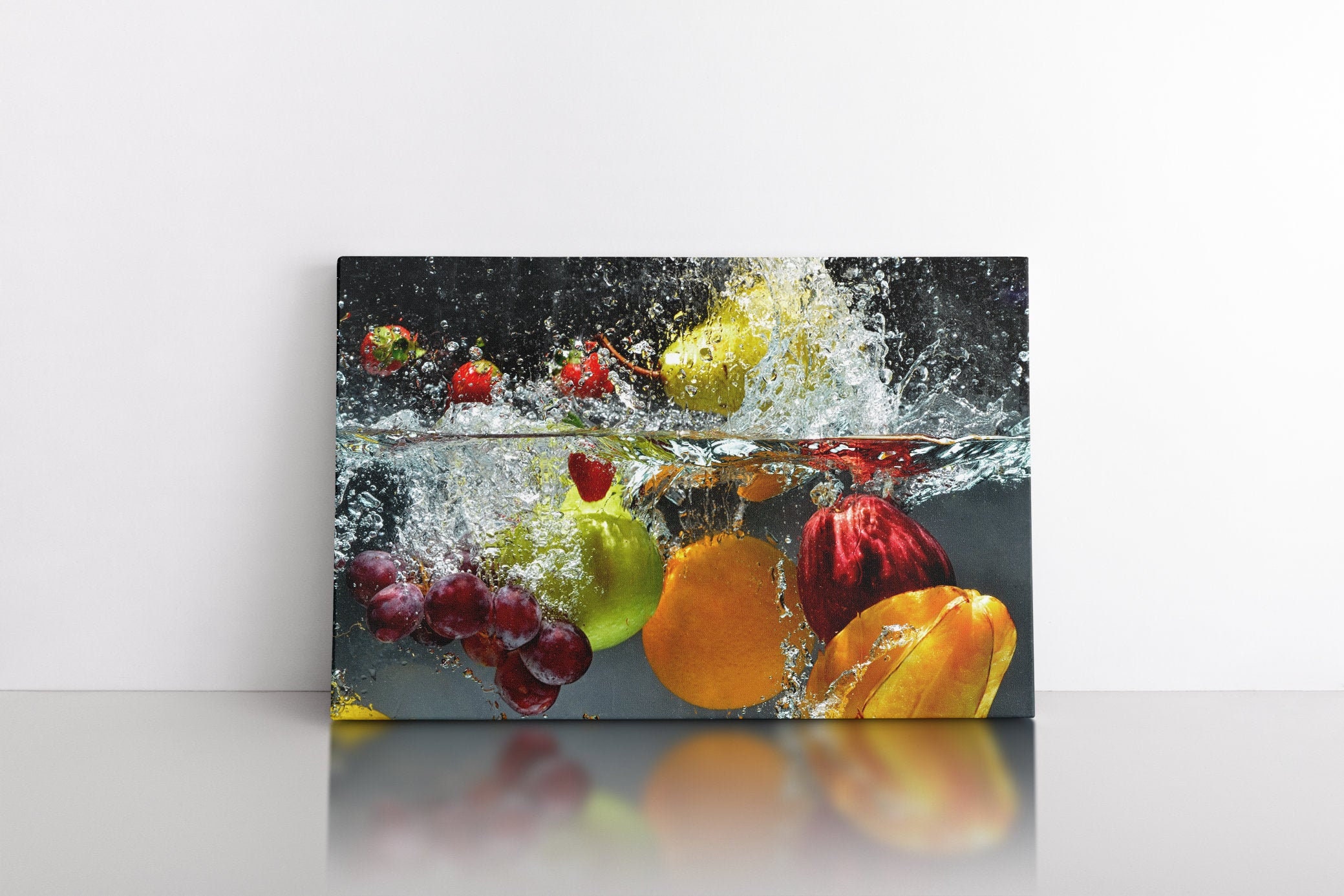 Fruit Splash Canvas Wall Art Canvas Art Kitchen Print Etsy