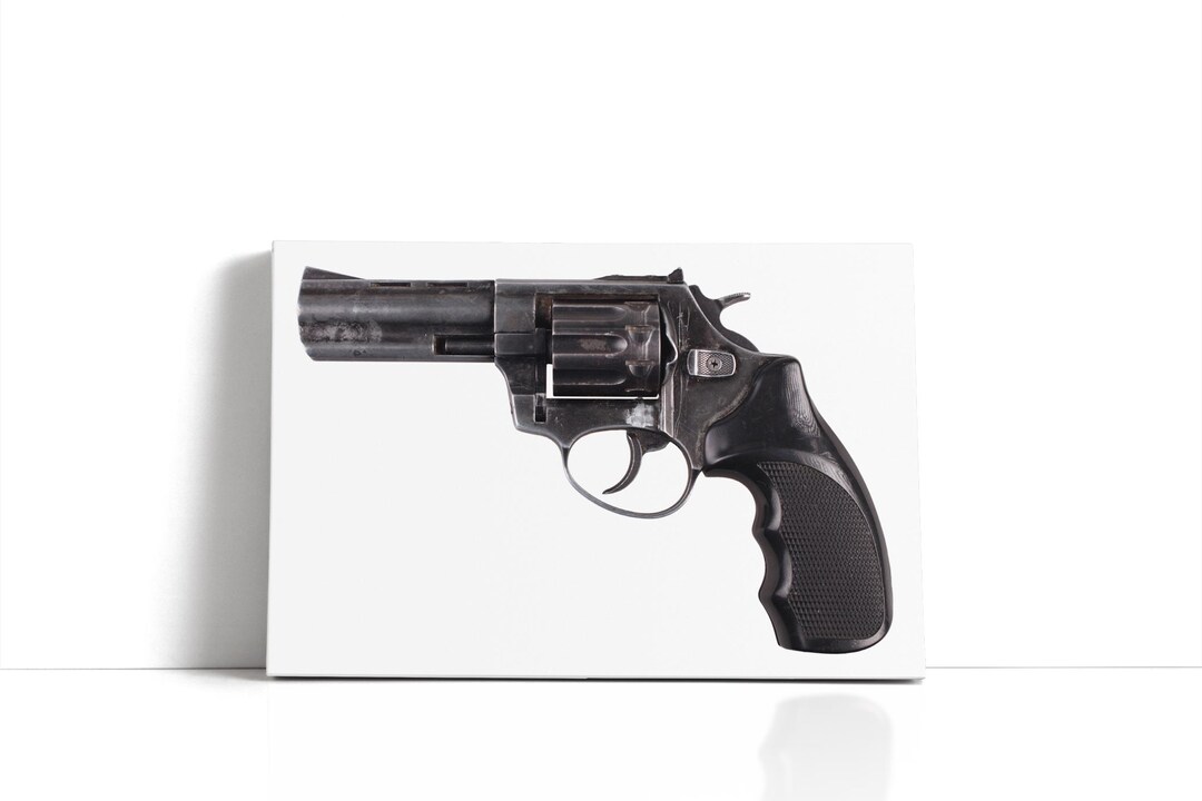 Revolver Isolated White Background Antique Retro Handgun Old Firearm ...