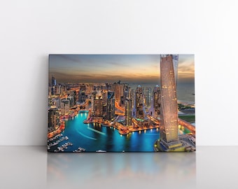 Large Colorful Abstract City Wall Art Print | Contemporary Texture Canvas Wall Art | Modern Home Decor Art | Minimalist Print City Painting