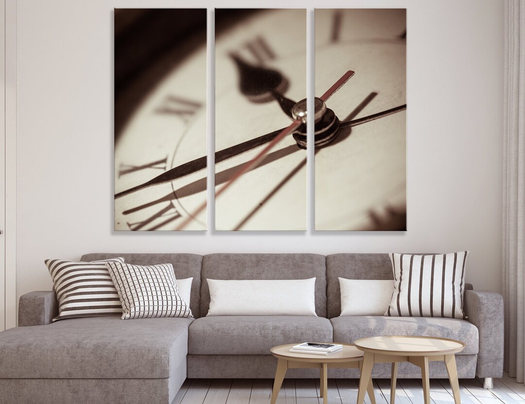 Wall Clock Canvas Clock Decor Art Texture Canvas Art Etsy UK