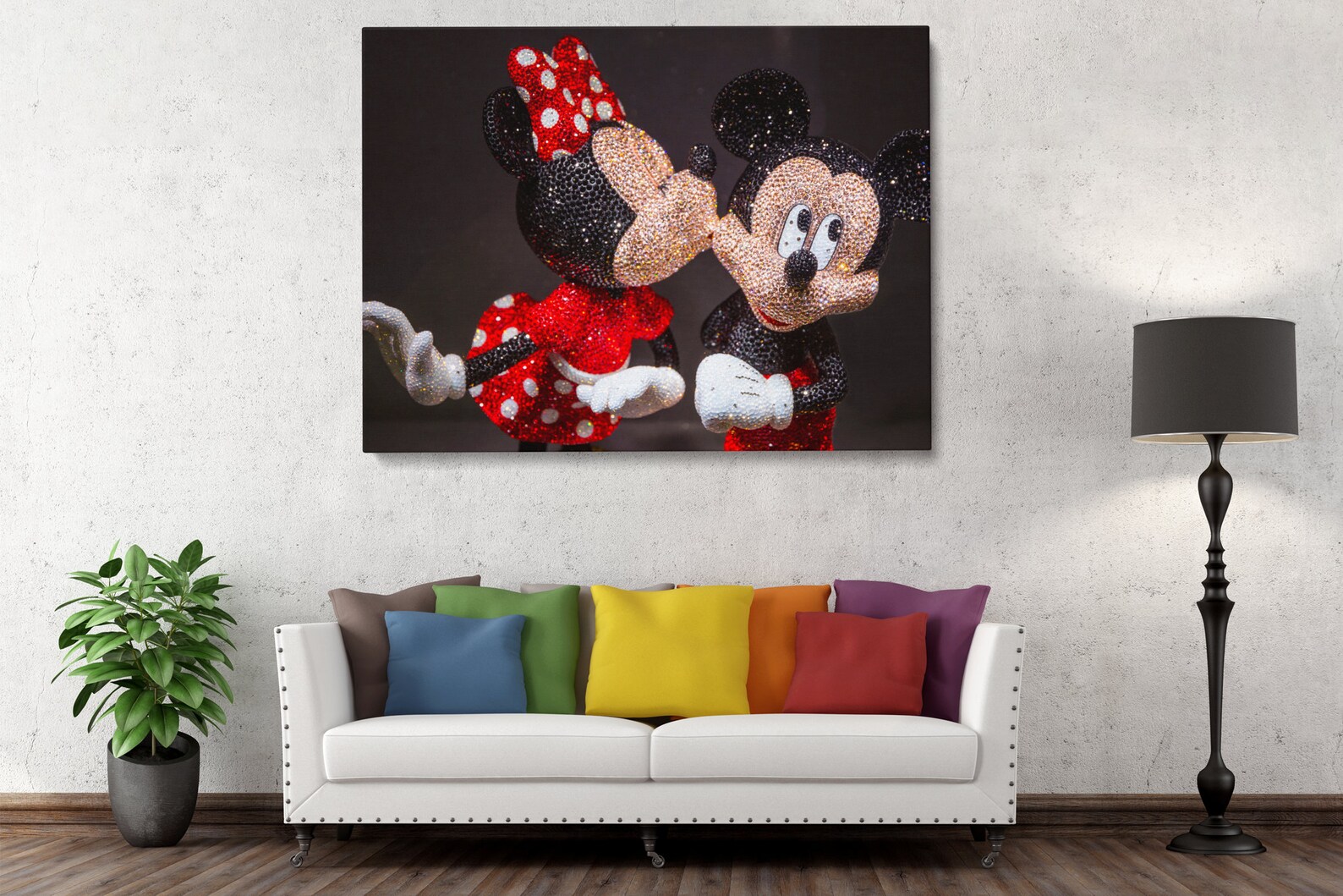 Minnie Mouse Canvas Wall Art Mickey Mouse Home Decor Etsy