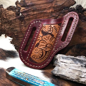 Leather knife sheath Handmade knife sheath Pancake knife sheath Knife Holster Gift for him Birthday gift Christmas gift for him