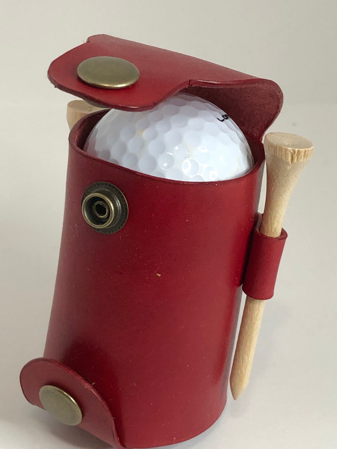 Leather Golf Ball and Tee Caddy Etsy