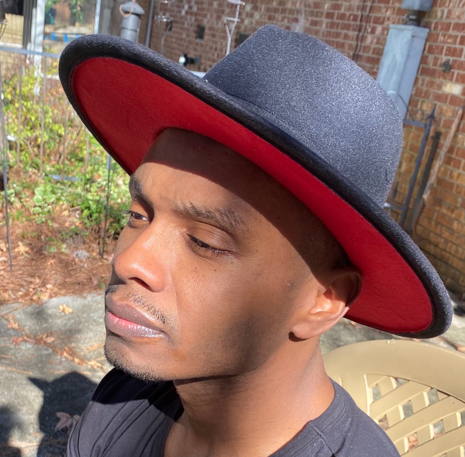 Two tone fedora black fedora wide brim fedora unisex hat Etsy