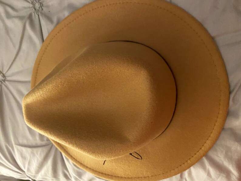 Camel Fedora Camel Color Unisex Fedora Vintage Style Hat Etsy