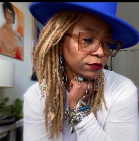 Wide Brim Royal Blue Fedora, Wide Brim Hat, Fedora, Unisex Fedora