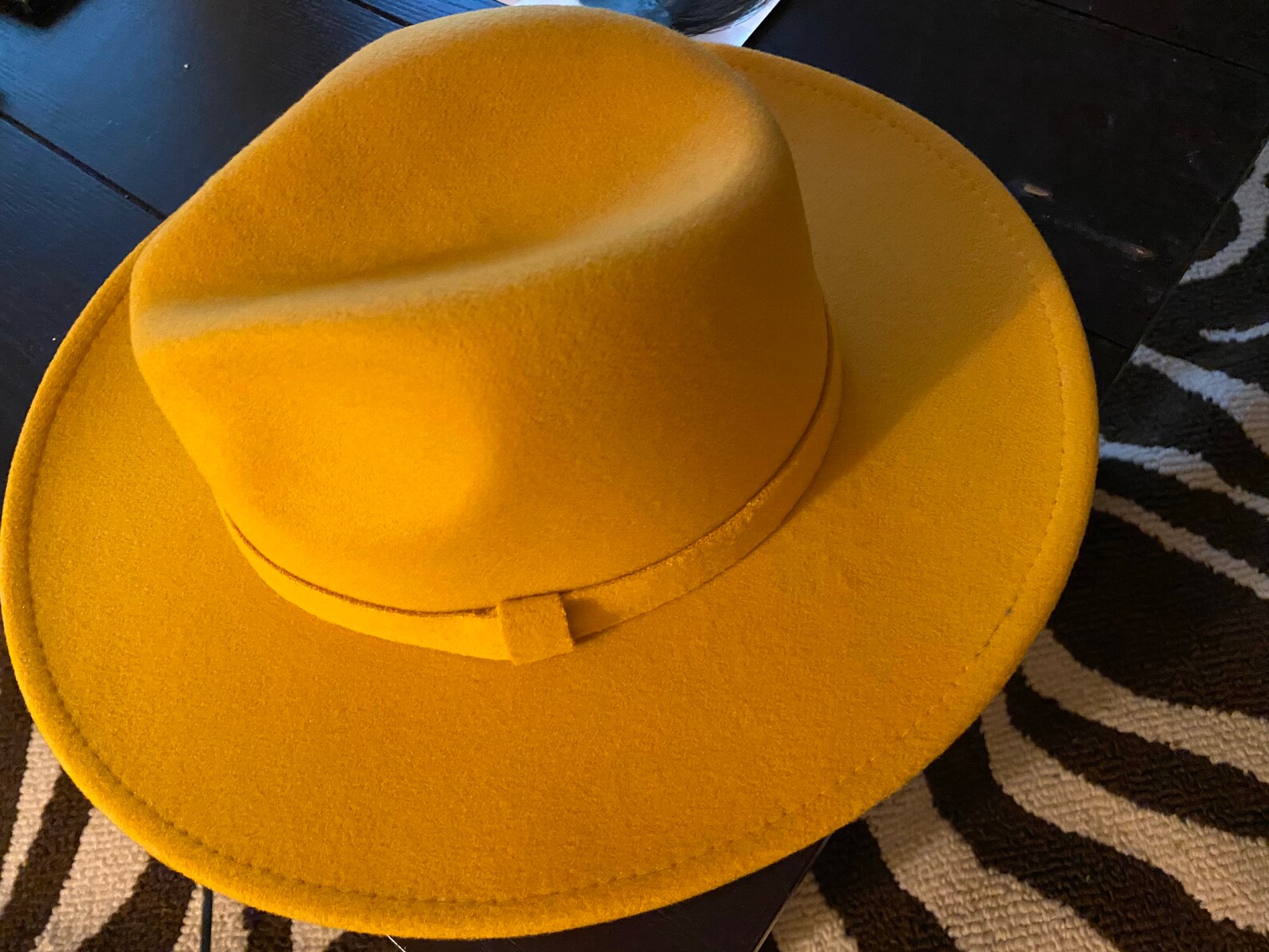 Gold wide brim fedora wide brim fedora hat hat fedora Etsy