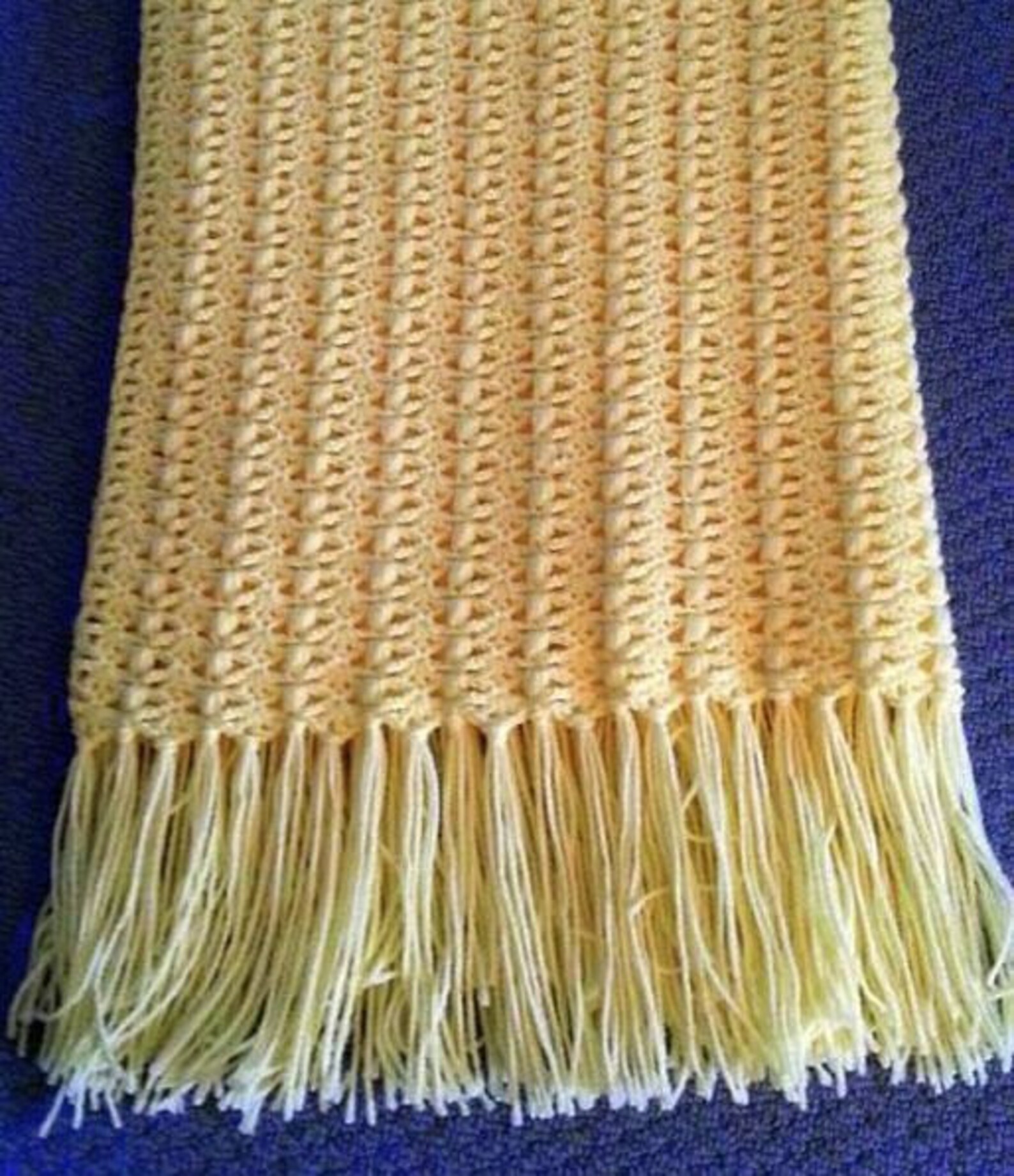 Handmade Crochet Yellow Fringed Crib / Baby Blanket Etsy Italia