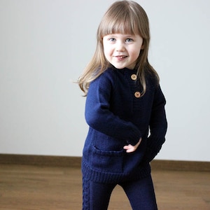 READY TO SHIP Navy alpaca sweater in 3-4 years
