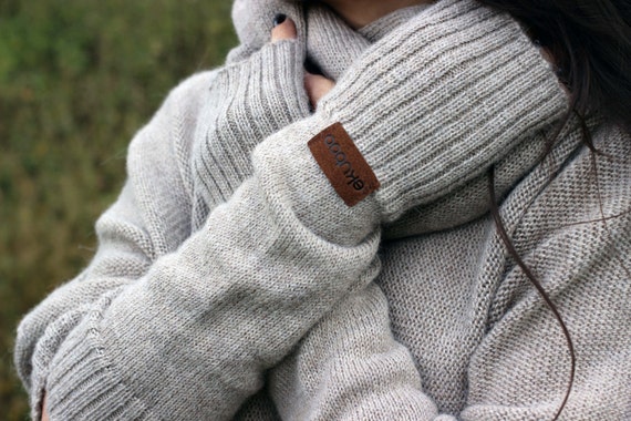 Fingerless 100% Baby Alpaca Mittens Accessoires Handschoenen & wanten Winterhandschoenen 