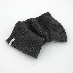 Alpaca snood knit gray scarf  knitted adults alpaca cowl knit women men unisex tube scarf