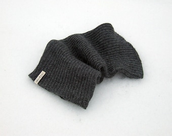 Alpaca snood knit gray scarf  knitted adults alpaca cowl knit women men unisex tube scarf