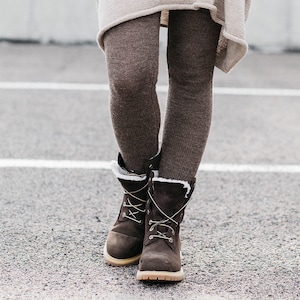 Brown Alpaca Leggings Skinny Pants Natural Wool Trousers - Etsy