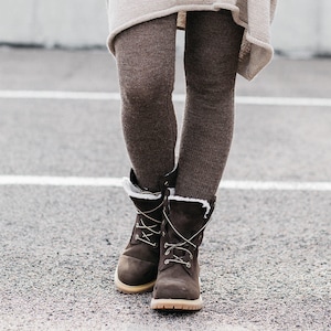 Brown alpaca leggings, skinny pants, natural wool trousers, knit winter pants, women leggings, knit beige, gray, black pants, woman gift