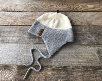 Alpaca Hat, Earflap Hat With Strings, Ear Cover Beanie, Gray White Color Block Pilot Hat, Wool Winter Hat, Knit Kids Unisex Helmet for Baby - Etsy Alpaca Hat, Earflap Hat With Strings, Ear Cover Beanie, Gray White Color Block Pilot Hat, Wool Winter Hat, Knit Kids Unisex Helmet for Baby - Etsy