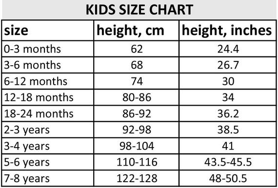 Jms Size Chart