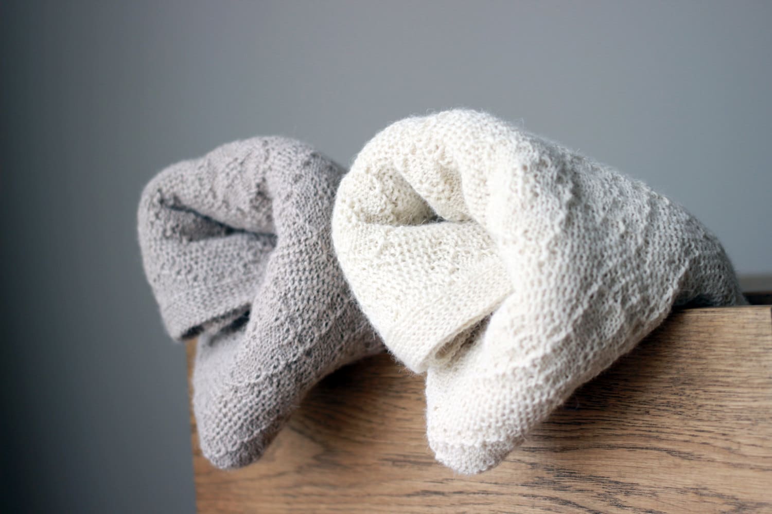 アルパカ ベビーブランケット、ニットウール ベビーラップ、ニット