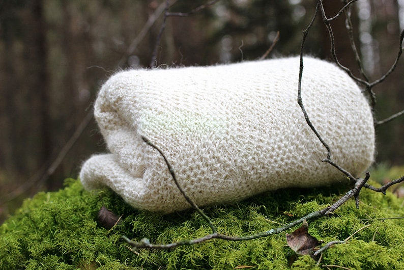 Alpaca Blanket Knit Wool Baby Wrap Knitted Natural Etsy