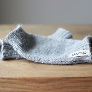 Black leg warmers, Alpaca wool knit leg warmers for baby, infant, toddler, children, kid, beige, brown, navy,mustard knitted boot socks image 3