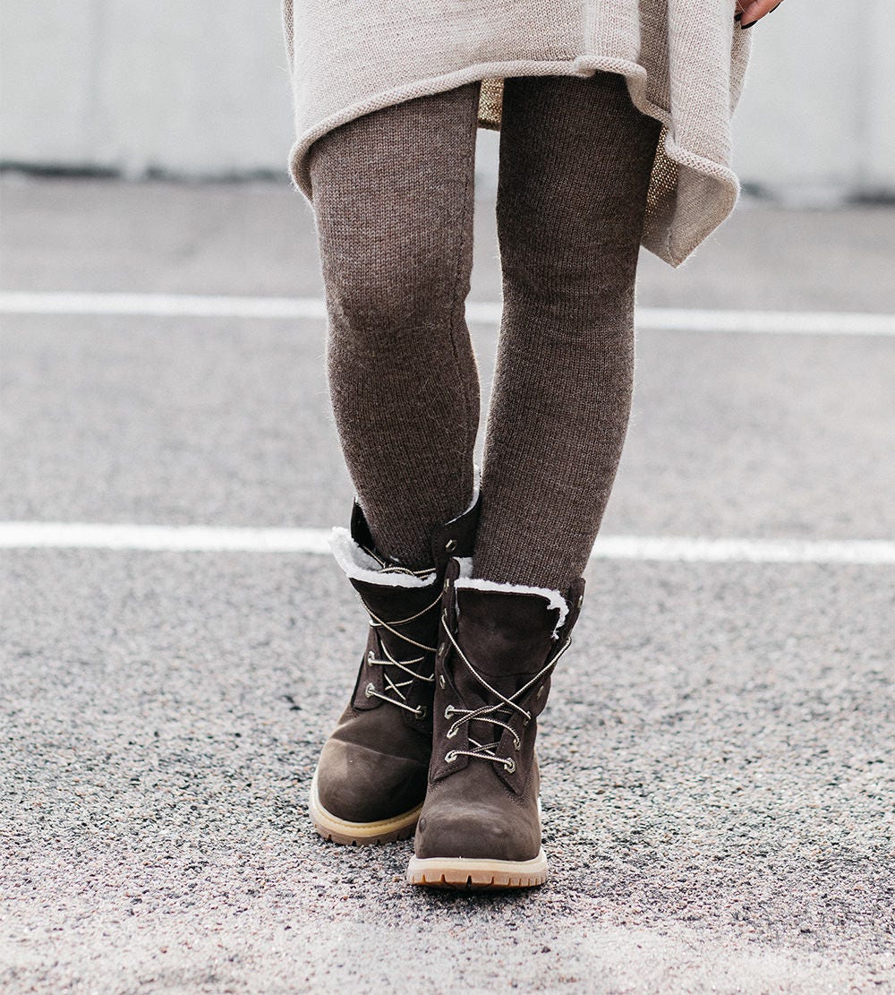 READY TO SHIP. Alpaca pants - knitted women leggings.