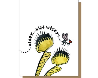 Venus Fly Trap Card, Funny Birthday Card, Birthday Card for Mom, Birthday Card for Dad, Birthday Card for Grandpa, Birthday Card for Grandma
