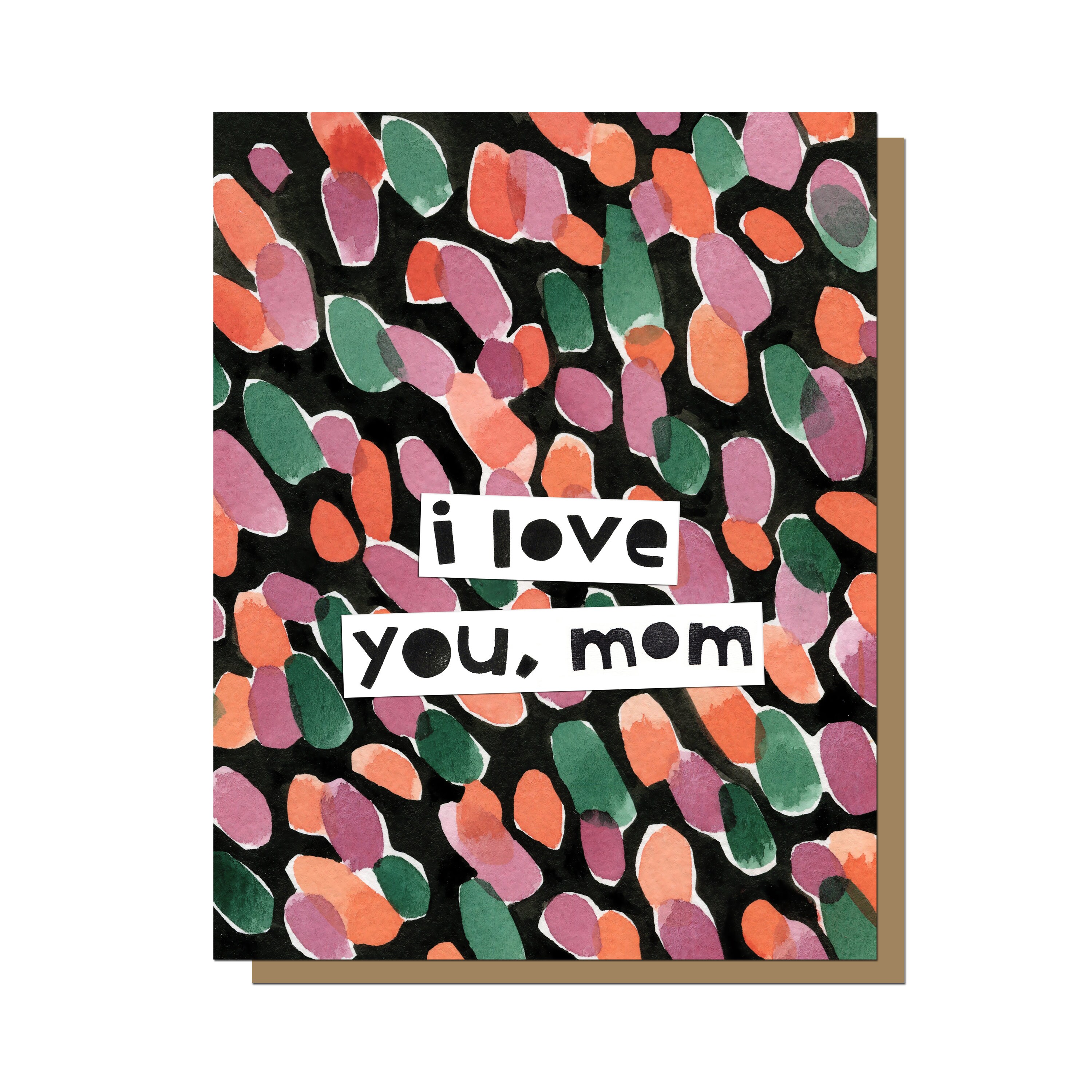 I Love You Mom Card, Watercolor Design Mothers Day Card - Etsy