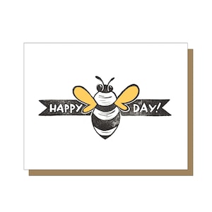 Tarjeta de felicitación Happy Bee Day, tarjeta de cumpleaños, primera tarjeta de cumpleaños, tarjeta de cumpleaños para él, tarjeta de cumpleaños para niño, 1er cumpleaños, abejorro