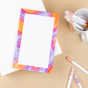 Bloc de notas Sunset, Bloc de notas grande, Lista de compras, Lista de tareas pendientes, Papelería de cartas, Escritura de cartas, Regalo para mamá, Regalo de maestro, Regalo para ella