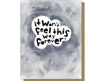 Mental Health Greeting Card, Sympathy Gift, Thinking of You
