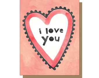 Cartão de felicitações Eu te amo, cartão de dia dos namorados para ele, cartão de dia dos namorados para ela, cartão de dia dos namorados para o marido, presente de dia dos namorados para ele