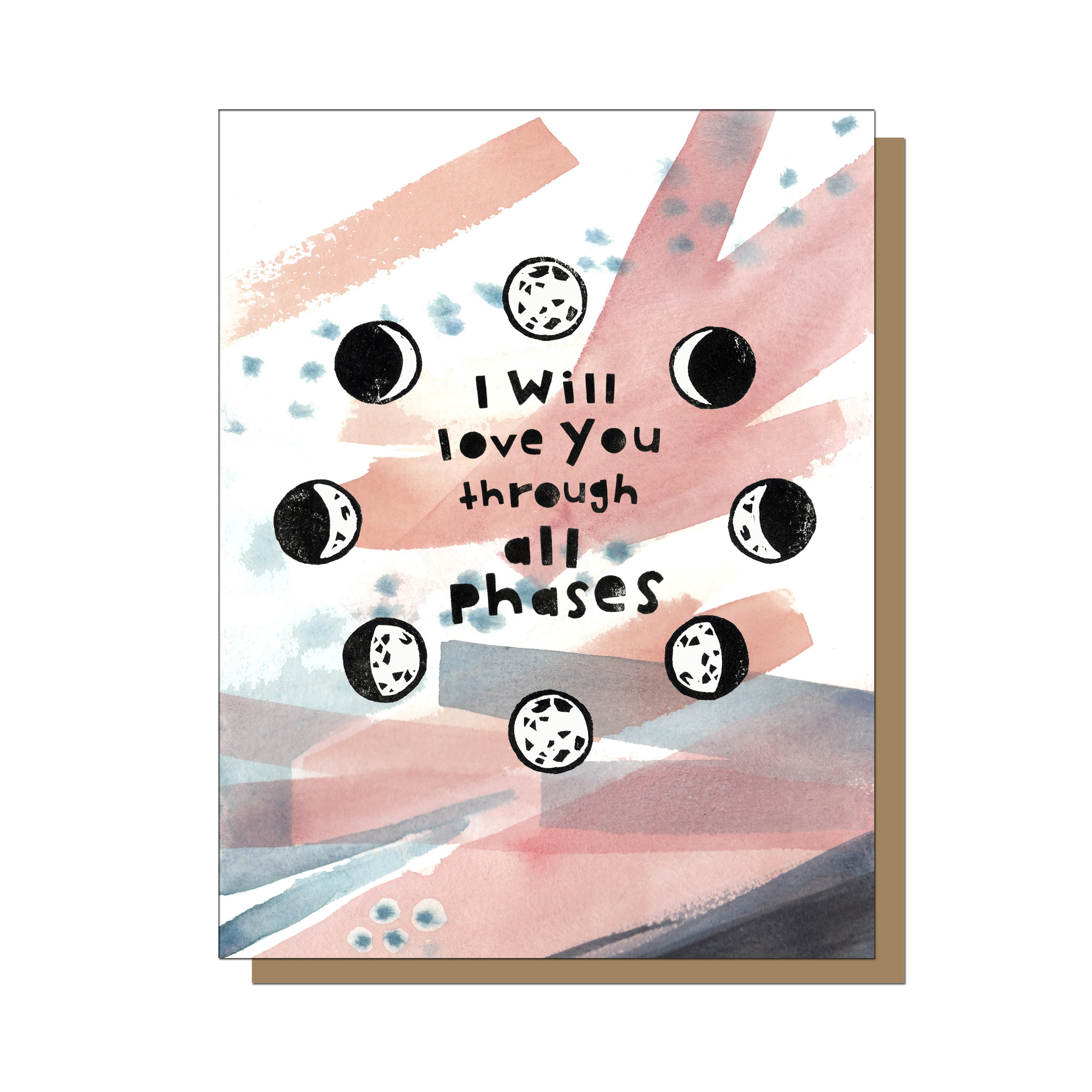 Moon Phases Greeting Card Valentines Day Card for Him Etsy