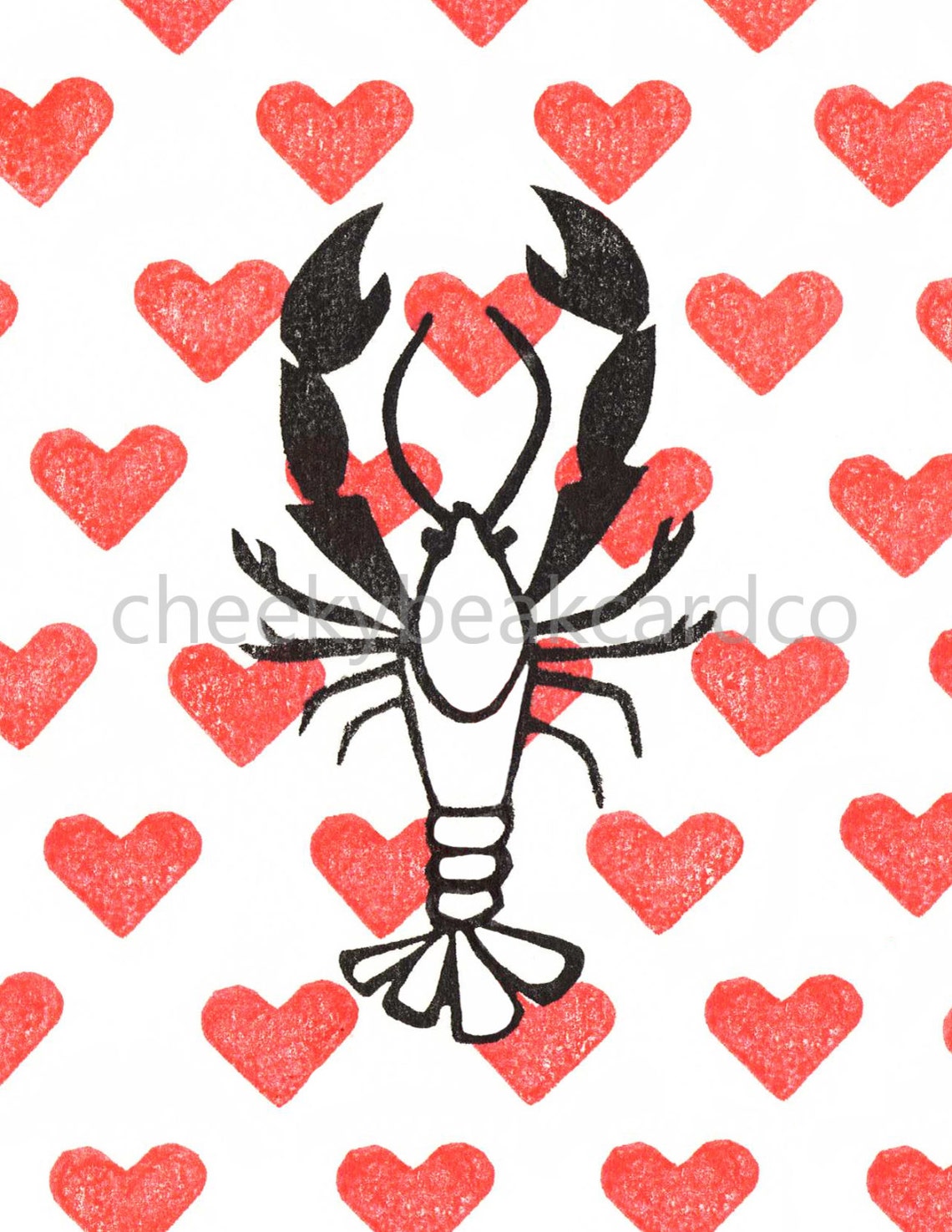 Lobster Greeting Card You're My Lobster Love Card Etsy