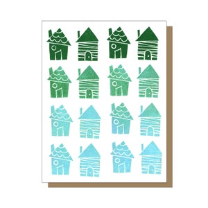 Ombre Häuser Grußkarte, Einweihungskarte, Alle Anlässe Karten, Willkommen zu Hause Karte, Home Sweet Home, neue Zuhause Karte, Housewarminggeschenk