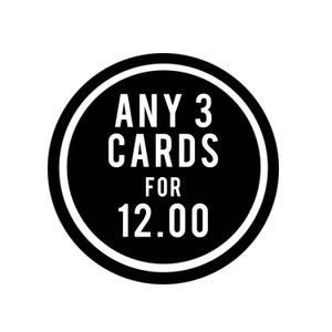 Cualquier 3 cartas para 12.00, paquetes de cartas, conjuntos de tarjetas, tarjetas personalizadas, usted elige tarjetas, todas las tarjetas de ocasión, paquete de tarjetas de graduación, paquete de tarjetas de agradecimiento