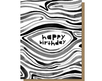 Happy Birthday Tree Rings Greeting Card, Birthday Card for Him, Birthday Card Boyfriend, Birthday Card for Husband, Birthday Card for Dad