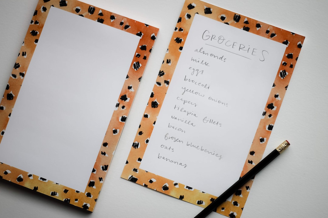 Cheetah Print Notepad, Large A6 Stationery, 50 Sheet to Do List - Etsy