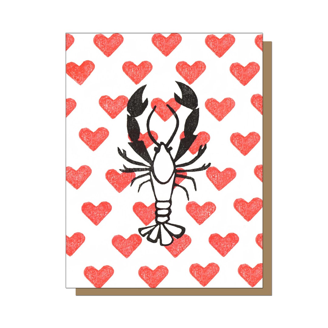 Lobster Greeting Card, You're My Lobster, Love Card, Maine, Nautical