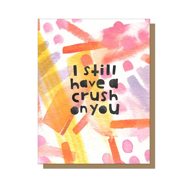 Crush on You Greeting Card, Anniversary Card, Valentines Day Card, Card for Husband, Card for Wife, Card for Boyfriend, Funny Love Cards