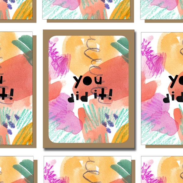 You Did It Greeting Card Pack, Bulk Graduation Cards, Congratulations Card Set, Congrats Card Pack, Graduation Card Pack, Congrats Card Set