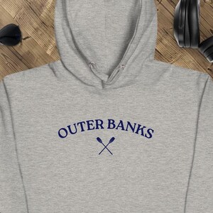 Outer Banks Gray Hoodie, Beach, Surf, OBX, Unisex fit
