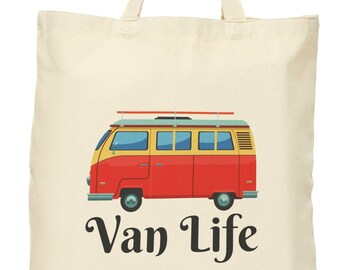 Van Life Tote Bag, Travel, Explore, Adventure