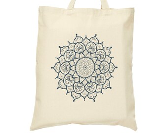 Mandala Tote, Cotton Canvas, Tote Bag, Double-sided design