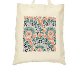 Mandala Layers Tote, Cotton Canvas, Tote Bag, Double-sided design
