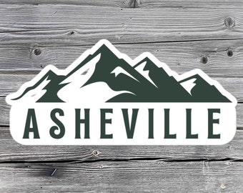 Pegatina de Asheville, Montañas, Carolina del Norte