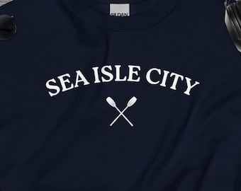 Sudadera Sea Isle City, Playa, Océano, Surf, Nueva Jersey, Ajuste unisex